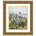 thumbnail image 1 of Daniel Ridgway Knight 20x24 Gold Ornate Framed and Double Matted Museum Art Print Titled - Chrysanthemums, 1 of 4