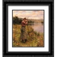 thumbnail image 1 of Daniel Ridgway Knight 2x Matted 20x24 Black Ornate Framed Art Print 'A Moment Of Rest', 1 of 2