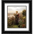 thumbnail image 1 of Daniel Ridgway Knight 2x Matted 20x24 Black Ornate Framed Art Print 'Woman in a Garden', 1 of 2