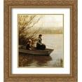 thumbnail image 1 of Daniel Ridgway Knight 2x Matted 20x24 Gold Ornate Framed Art Print 'Fishing', 1 of 2