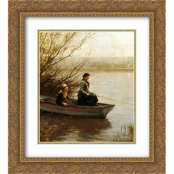 Daniel Ridgway Knight 2x Matted 20x24 Gold Ornate Framed Art Print 'Fishing'