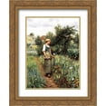 thumbnail image 1 of Daniel Ridgway Knight 2x Matted 20x24 Gold Ornate Framed Art Print 'In the Garden', 1 of 2