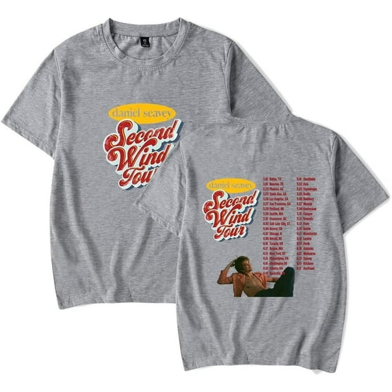 Daniel Seavey Second Wind Tour 2025 Merch Short Sleeve T-shirt Unisex Fashion Crew Neck Top