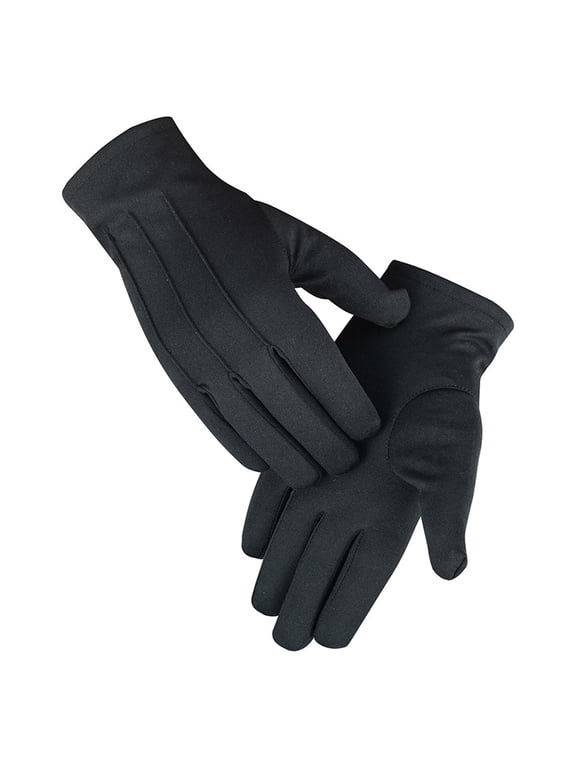 Daniel Smart Black Police Formal Tuxedo Gloves - Soft Nylon Polyester Honor Guard Parade Gloves for Men & Women