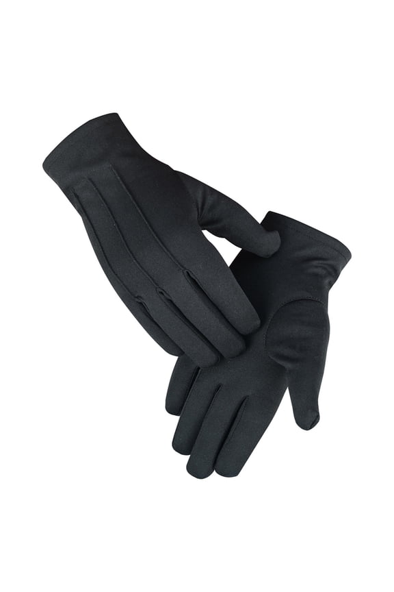 Daniel Smart Black Police Formal Tuxedo Gloves - Soft Nylon Polyester Honor Guard Parade Gloves for Men & Women