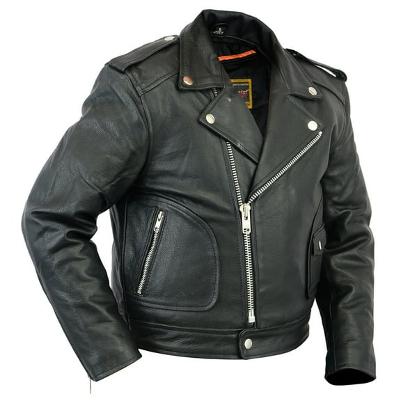Daniel Smart Boys Leather Jacket Kids Motorcycle Jacket with Unique Plain Sides Design and Multiple Pockets