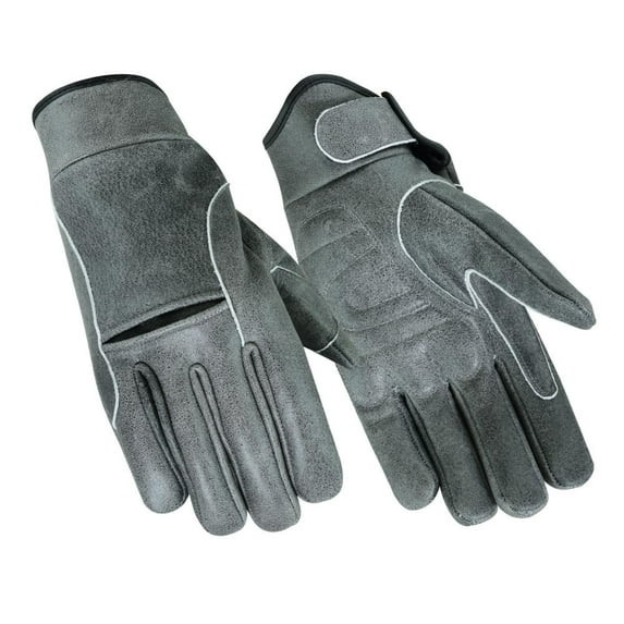 Daniel Smart Leather Gloves – Aniline Goat Leather Motorcycle Gloves with Cut out Knuckle, Gel Palm and Wrist Strap