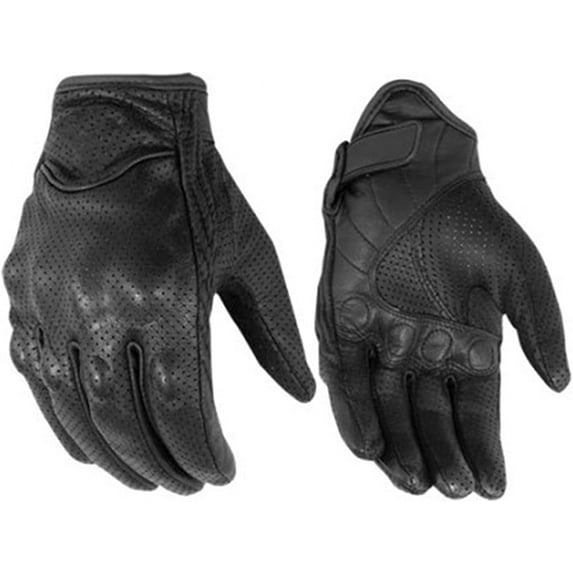 Daniel Smart Leather Gloves - Motorcycle Gloves with knuckle protection and Padded Palm