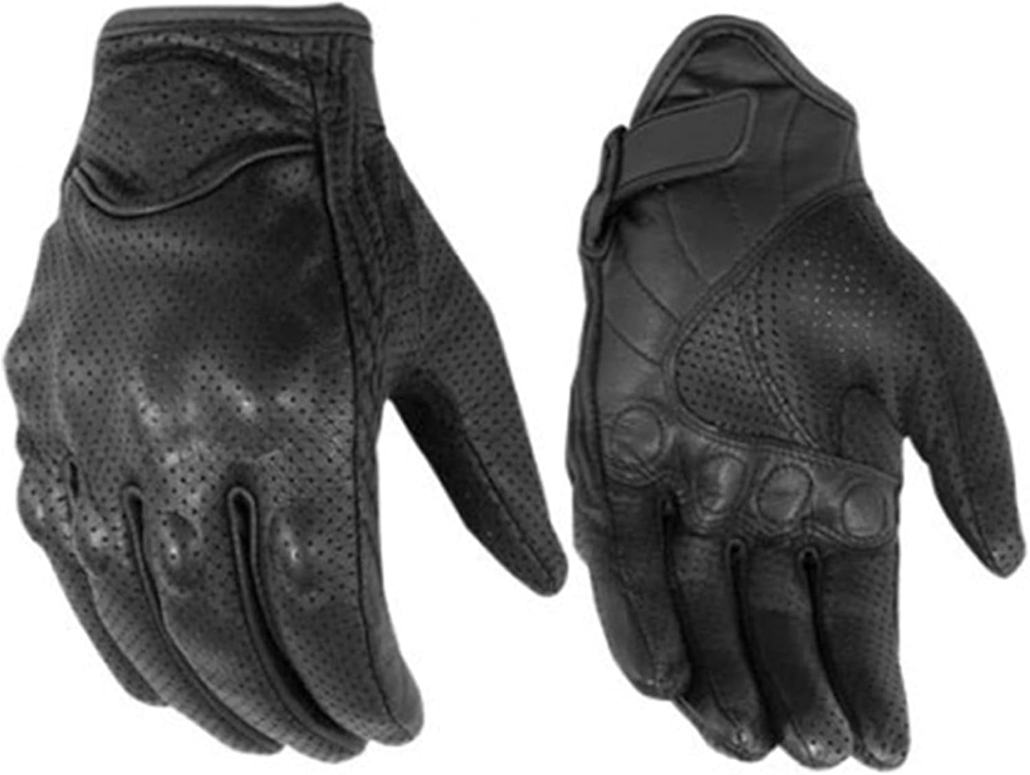 Daniel Smart Leather Gloves - Motorcycle Gloves with Knuckle Protection and Padded Palm