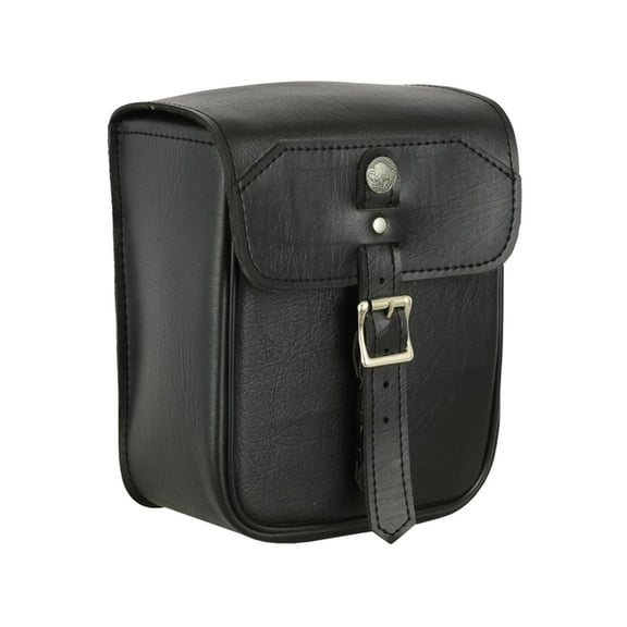 Daniel Smart Leather Sissy Bar Tool Bag for Motorcycles Durable and Stylish Perfect accessory for Motorcyclist Black