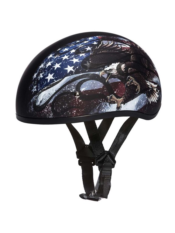 Daniel Smart Manufacturing D6-USA-2XL D.O.T. Daytona Skull Helmet, USA Graphic - 2XL