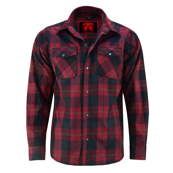 Daniel Smart Men Cotton Flannel Plaid Shirts - Regular Fit Long Sleeve Button Down Casual Shirts with Front Chest Pockets