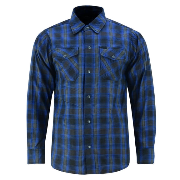 Daniel Smart Men Cotton Flannel Plaid Shirts - Regular Fit Long Sleeve Button Down Casual Shirts with Front Chest Pockets