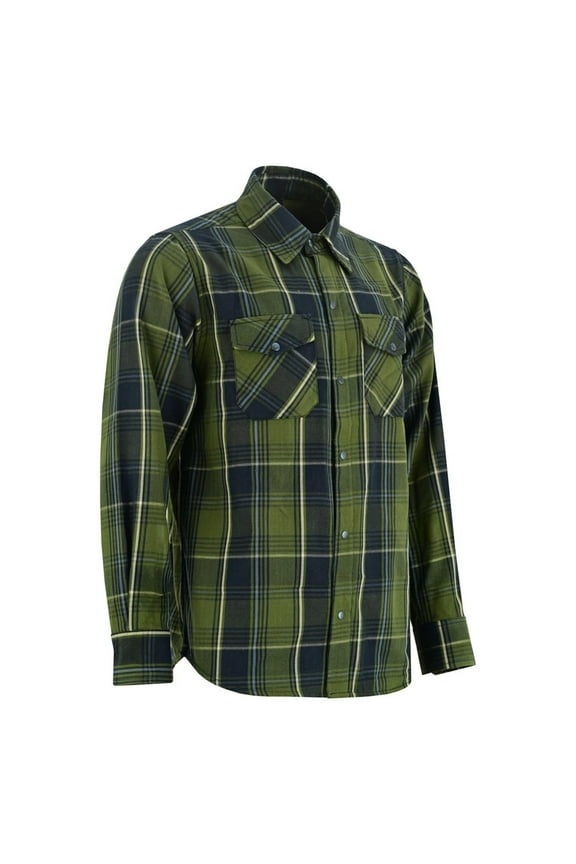 Daniel Smart Men Cotton Flannel Plaid Shirts - Regular Fit Long Sleeve Button Down Casual Shirts with Front Chest Pockets