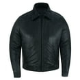 thumbnail image 1 of Daniel Smart Men Motorcycle Leather Jacket Black Fashion Leather Jacket with Pointed Collar, 1 of 7