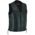 thumbnail image 1 of Daniel Smart Men’s Faux Leather Motorcycle Vest with Side Lacing – Adjustable Biker Riding Vest with Storage Pockets for Outdoor Work & Travel, 1 of 4