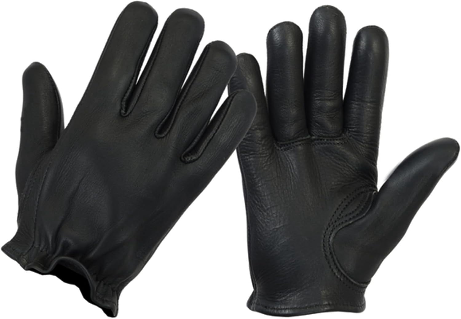Daniel Smart Men’s Leather Gloves Premium Naked Goat Unlined Motorcycle Leather Gloves with Short Wrist