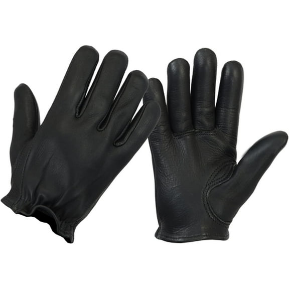 Daniel Smart Men’s Leather Gloves Premium Naked Goat Unlined Motorcycle Leather Gloves with Short Wrist