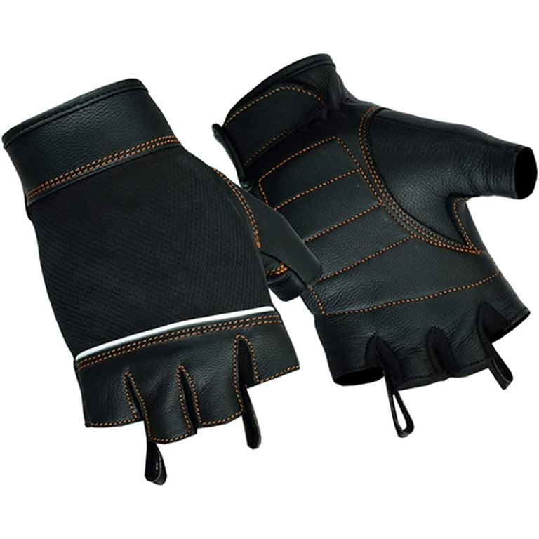 Women's fingerless leather motorcycle gloves new arrivals