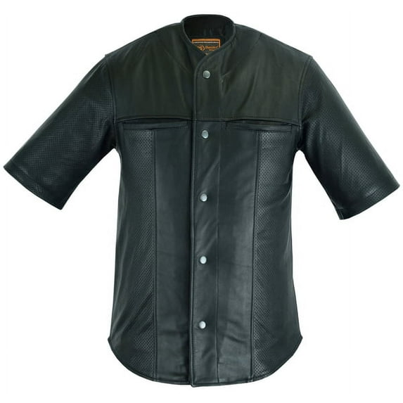 Daniel Smart Men’s Motorcycle Leather Shirt