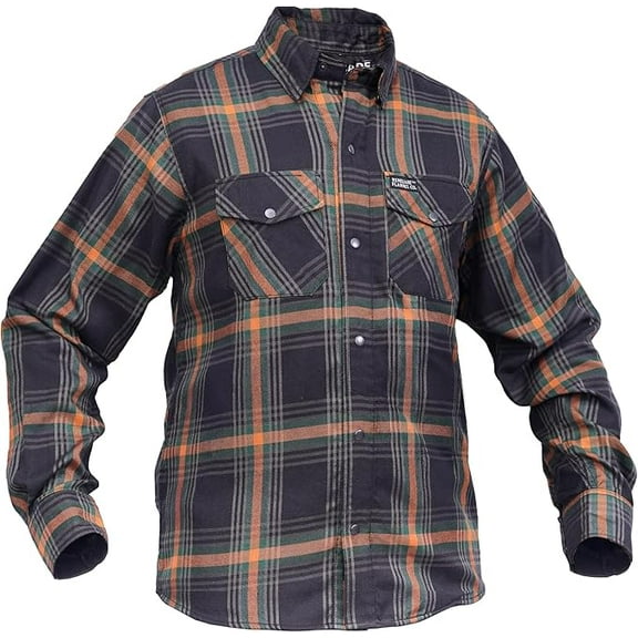 Daniel Smart Men's Plaid Flannel Shirt – Long Sleeve Flannel Shirt with Chest Pockets & Glasses Cleaner (S-5XL)