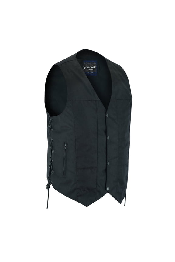 Daniel Smart Men's Vest Textile Material Motorcycle Vest for Men's Unique Design