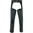 thumbnail image 1 of Daniel Smart Motorcycle Leather Chaps All Season Unisex Biker Assless Chaps with Customizable fit, 1 of 7