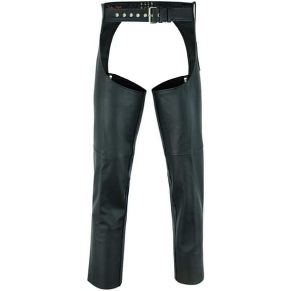 Daniel Smart Motorcycle Leather Chaps All Season Unisex Biker Assless Chaps with Customizable fit