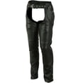 thumbnail image 1 of Daniel Smart Motorcycle Leather Chaps All Season Unisex Biker Pant with Customizable fit and Carry Pockets, 1 of 6