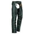 thumbnail image 1 of Daniel Smart Motorcycle Leather Chaps – Grommet Detailing- All Season Women’s Biker Pant with Customizable fit & Carry Pocket, 1 of 7