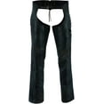thumbnail image 1 of Daniel Smart Motorcycle Leather Chaps–Grommet Detailing, 1 of 5