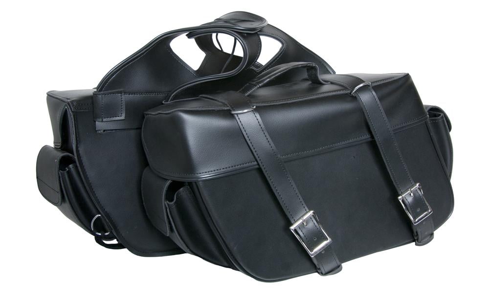 Daniel Smart Motorcycle Saddle Bag - Waterproof \u0026 Durable Premium Synthetic Leather with Heat Resistant at the Bottom