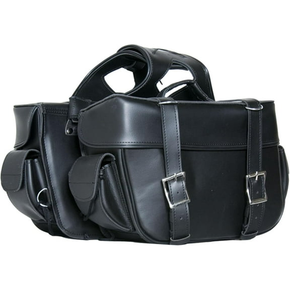 Daniel Smart Motorcycle Saddle Bag - Waterproof & Durable Premium Synthetic Leather with Heat Resistant at the Bottom