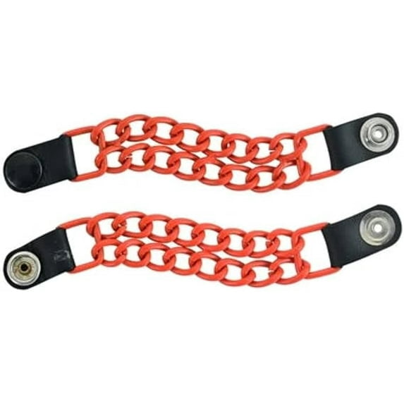 Daniel Smart Motorcycle Vest Extender Double Chain with Unique Designs with Leather Snap Buttons