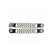 Daniel Smart Motorcycle Vest Extender Double Chain with Unique Designs with Leather Snap Buttons