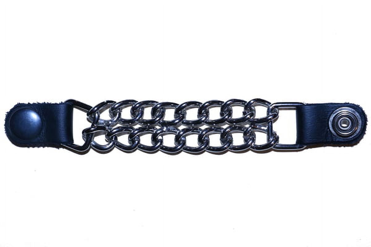 Daniel Smart Motorcycle Vest Extender - Plain Silver Double Chain with ...