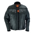 thumbnail image 1 of Daniel Smart S to 6XL Men Motorcycle Leather Jacket Reflective Skull Design Leather Jacket for Man, 1 of 5