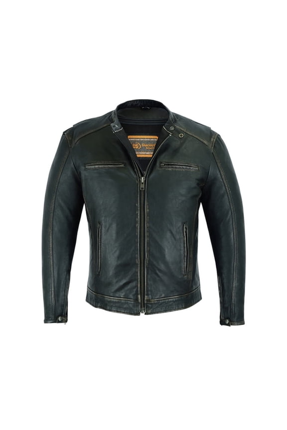 Daniel Smart S to 6XL Motorcycle Leather Jacket For Men Soft Lambskin Lightweight Leather Jacket