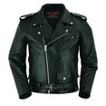 thumbnail image 1 of Daniel Smart S to 8XL Men Motorcycle Leather Jacket Black Economy Biker Leather Jacket, 1 of 6