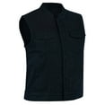 thumbnail image 1 of Daniel Smart XS to 5XL Women Denim Vest Scoop Collar Design Black Jean Motorcycle Vest, 1 of 7