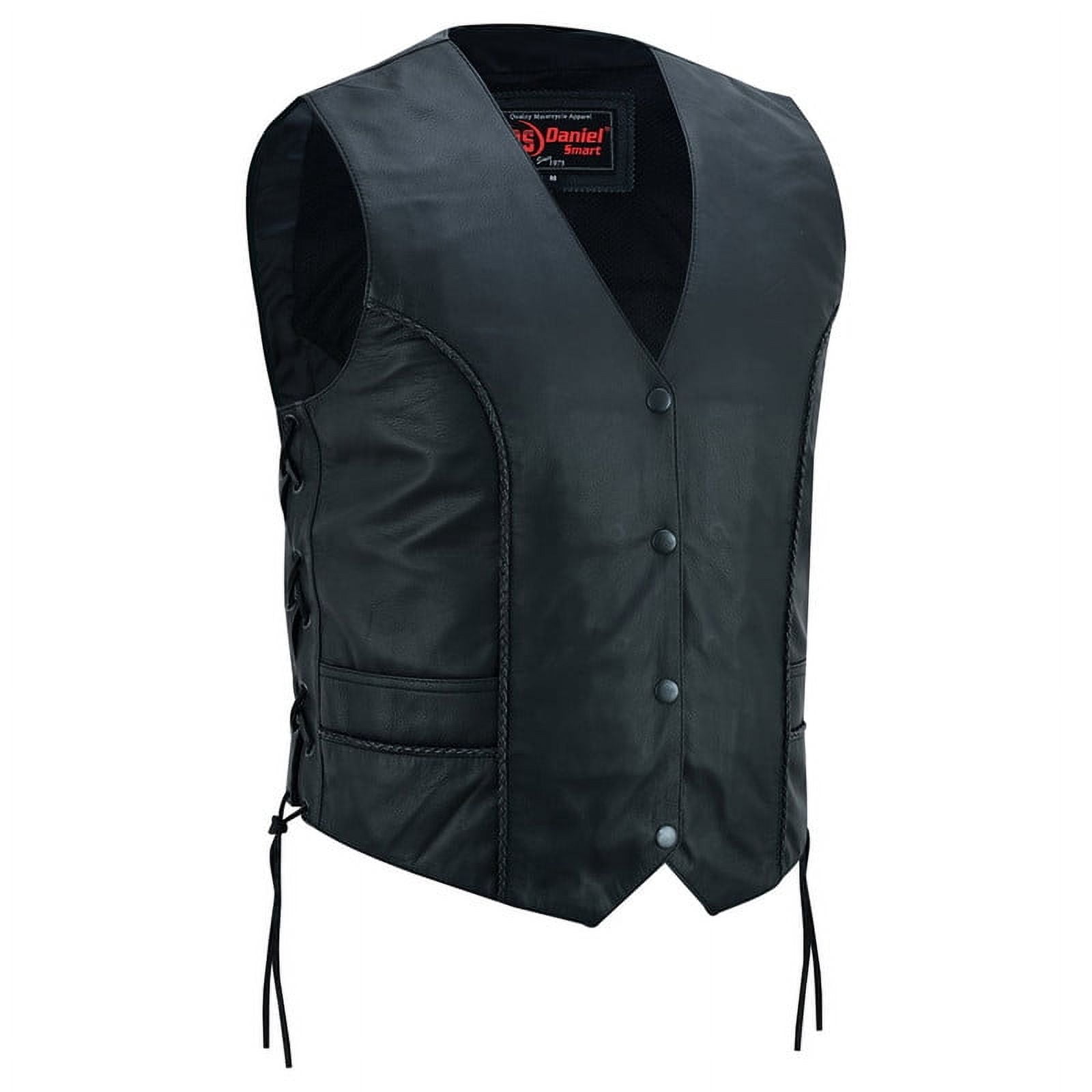 Daniel Smart XS to 5XL Women Leather Vest Attractive Thin Braid ...