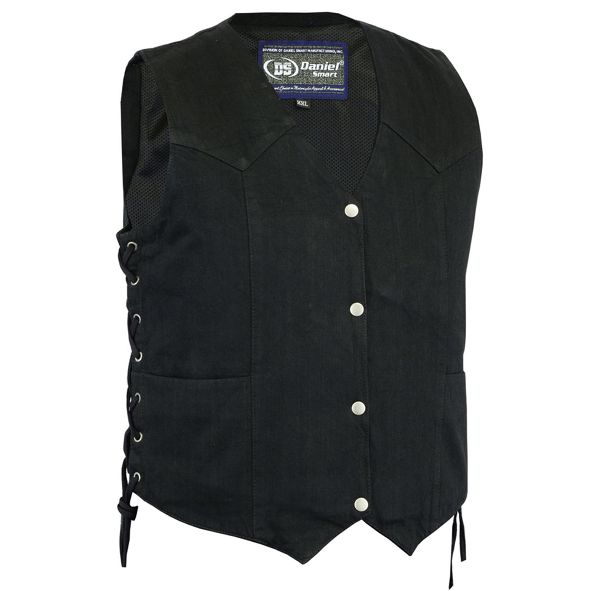 Daniel Smart XS to 5XL Women’s Denim vest Unique Black Design and Side ...