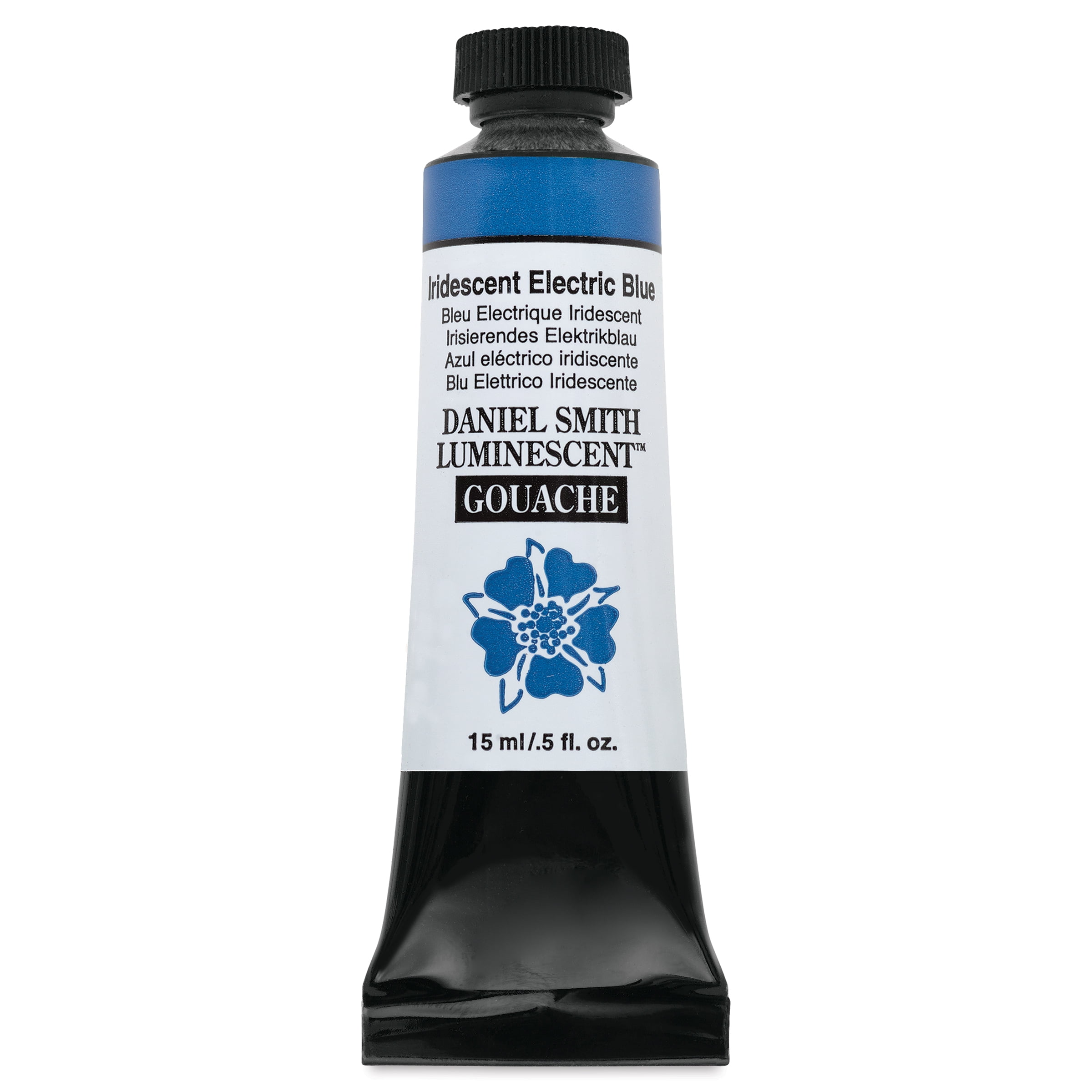 Daniel Smith Watercolor Paint – Iridescent Electric Blue, 5ml Tube, Series 1, Transparent & Granulating