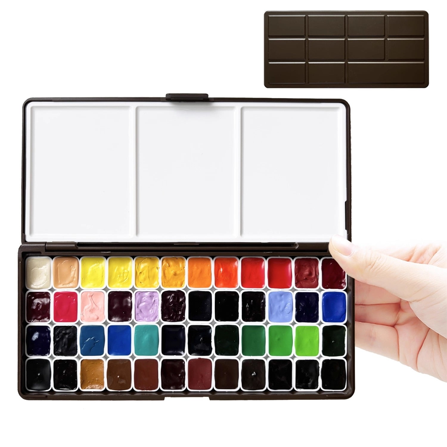 Daniel Smith Extra Fine Watercolor Handmade 48 Colors 1ml Professional Watercolor Brown Box+Color Card