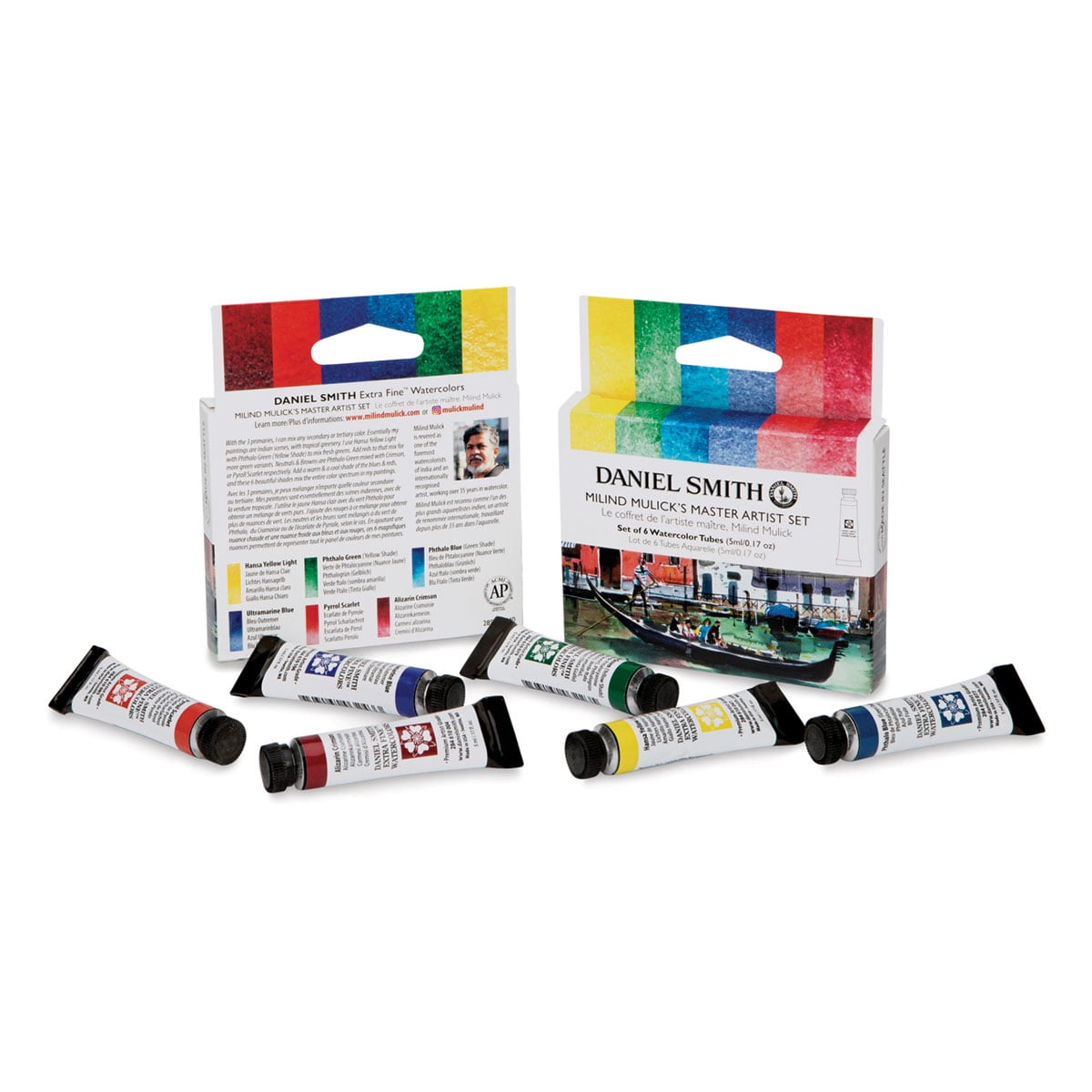 Daniel Smith Extra Fine Watercolor -Set of 6, Milind Mulick Master Artist, 5 ml Tubes