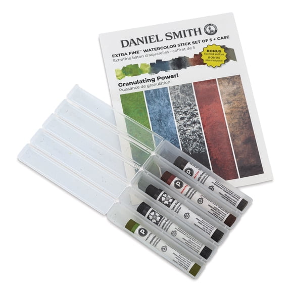 Daniel Smith Extra Fine Watercolor Sticks, Granulating Power, Set of 5
