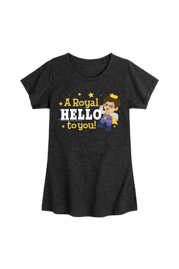 Daniel Tiger - A Royal Hello - Girls Toddler and Youth Fitted Short Sleeve Tee