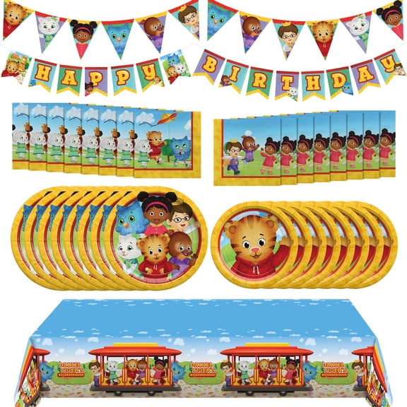Daniel Tiger Birthday Supplies Complete Set for 16 Guests