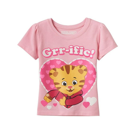 Daniel Tiger Girls Short Sleeve Tee (Toddler) DTST028