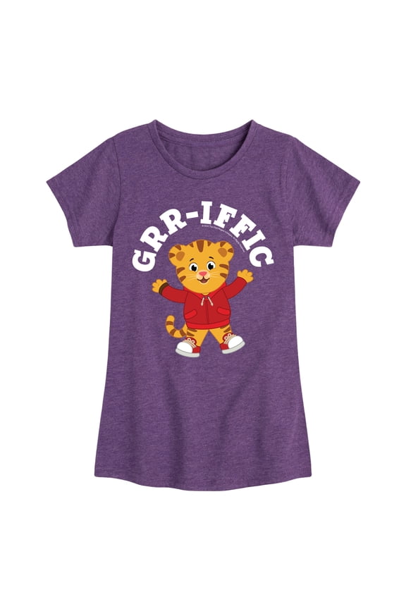 Daniel Tiger - Grrific Daniel Tiger - Girls Toddler and Youth Fitted Short Sleeve Tee
